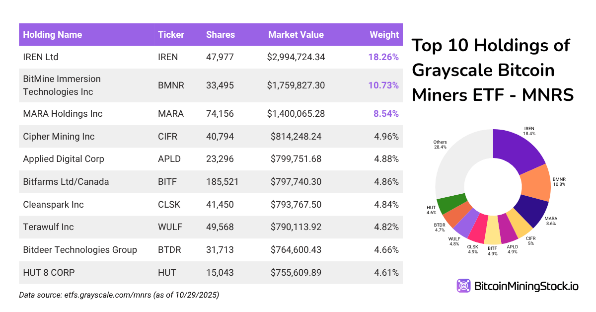 MNRS 投资组合前十名持股
